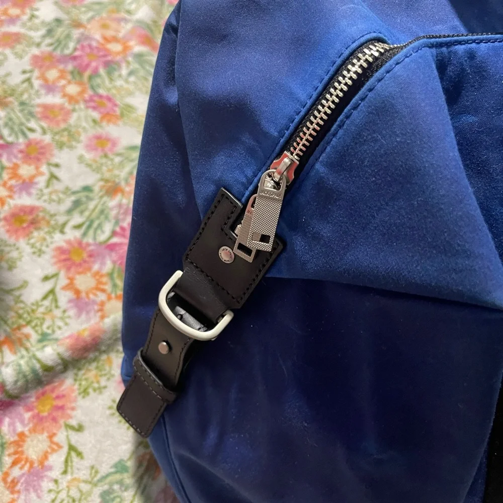 Jack Spade Blue Men's Canvas Weekender Duffel Bag
